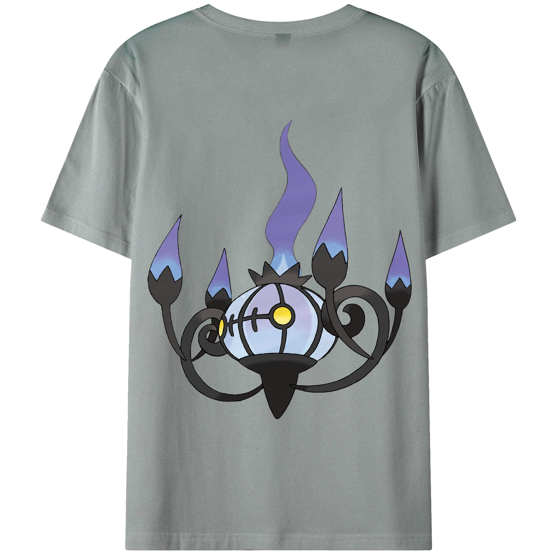（画像用） ポケットモンスター Pokémon 綿100％ メンズ半袖Tシャツ（バックプリント） 通気性